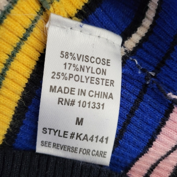 💕Vintage Y2k Charlotte Russe Stripped Baby Doll Top Size M - Picture 5 of 6